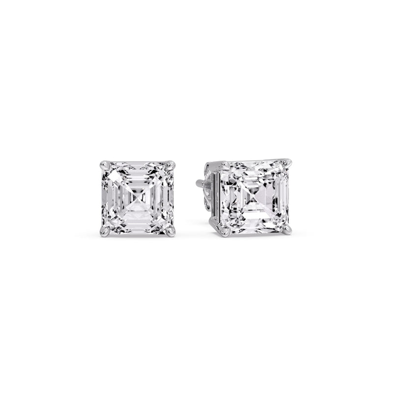 Asscher Cut Diamond Stud Earring
