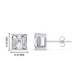 Thumbnail 69 - Asscher Cut Diamond Stud Earring