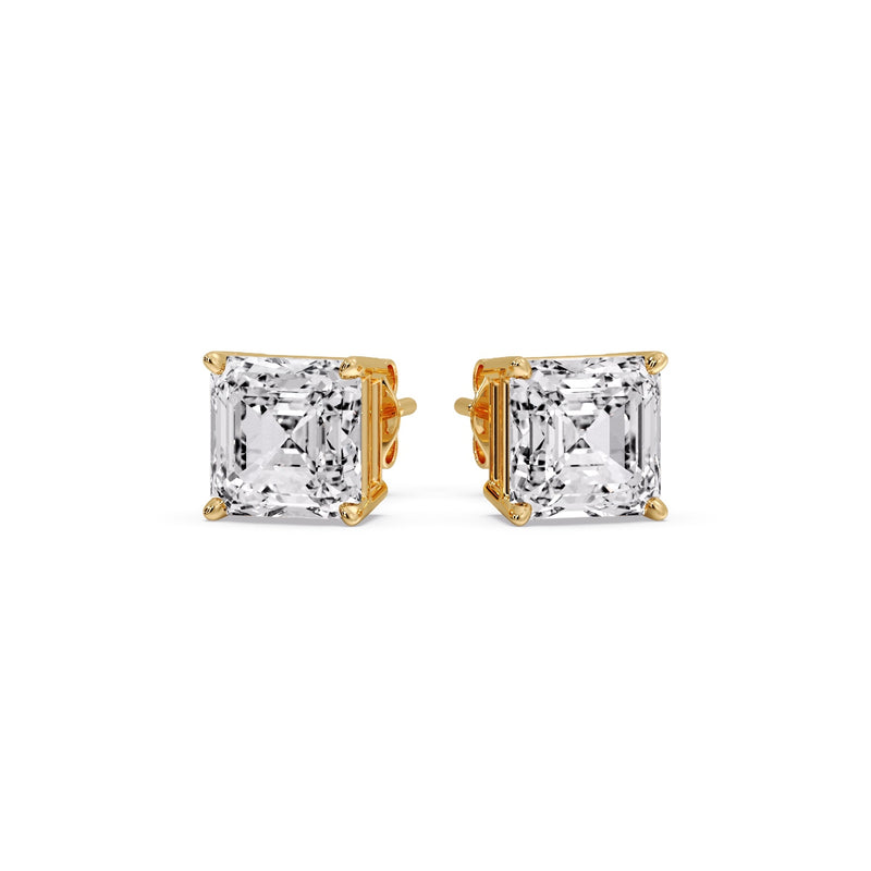Asscher Cut Diamond Stud Earring