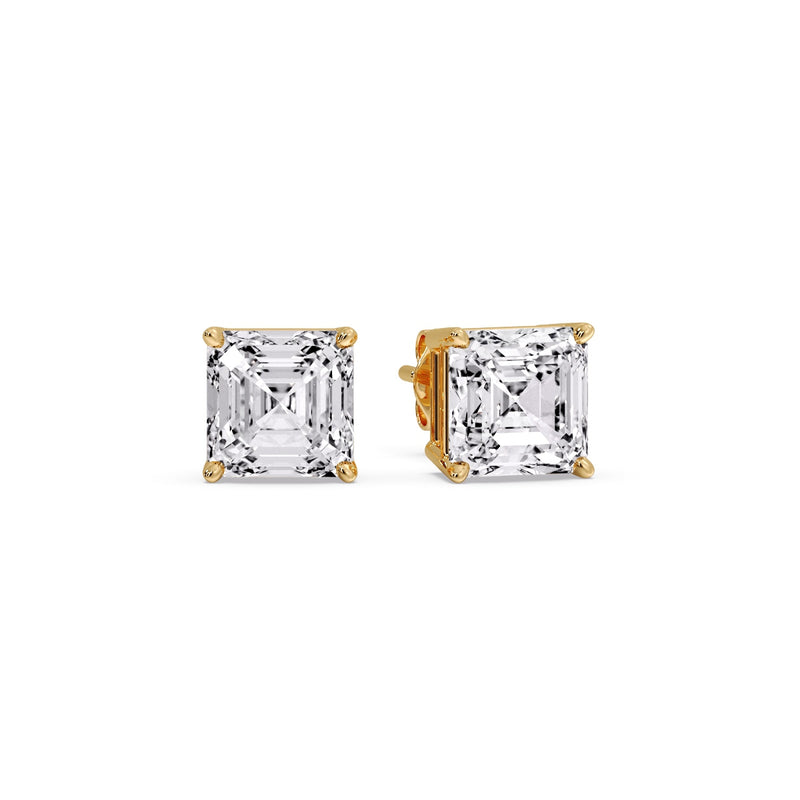 Asscher Cut Diamond Stud Earring