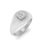 Load image into Gallery viewer, Asscher Diamond Signet Pinky Ring
