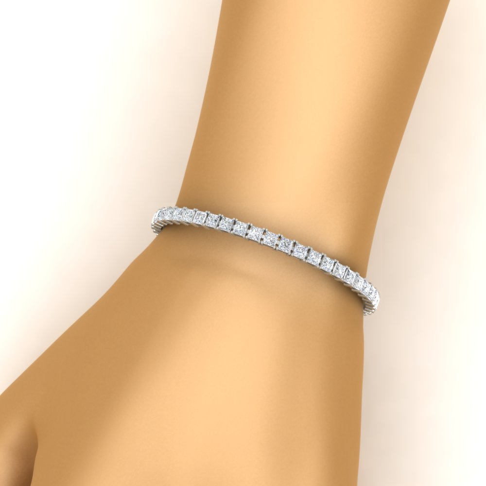 Basket Tennis 11 Ct Square Cut Bracelet