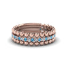 Load image into Gallery viewer, diamond-bead-stack-band-for-women-with-blue-topaz-in-rose-gold-FD8088ROGICBLTOANGLE3-NL-RG.jpg