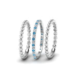 Load image into Gallery viewer, diamond-bead-stack-band-for-women-with-blue-topaz-in-white-gold-FD8088ROGICBLTOANGLE3-NL-WG.jpg
