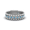 Load image into Gallery viewer, diamond-bead-stack-band-for-women-with-blue-topaz-in-white-gold-FD8088ROGICBLTOANGLE3-NL-WG.jpg