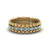 Load image into Gallery viewer, diamond-bead-stack-band-for-women-with-blue-topaz-in-yellow-gold-FD8088ROGICBLTOANGLE3-NL-YG.jpg