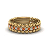 Load image into Gallery viewer, diamond-bead-stack-band-for-women-with-orange-sapphire-in-yellow-gold-FD8088ROGSAORANGLE3-NL-YG.jpg
