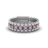 Load image into Gallery viewer, diamond-bead-stack-band-for-women-with-pink-sapphire-in-white-gold-FD8088ROGSADRPIANGLE3-NL-WG.jpg