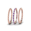 Load image into Gallery viewer, diamond-bead-stack-band-for-women-with-purple-topaz-in-rose-gold-FD8088ROGVITOANGLE3-NL-RG.jpg