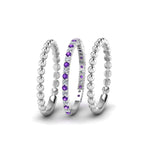 Load image into Gallery viewer, diamond-bead-stack-band-for-women-with-purple-topaz-in-white-gold-FD8088ROGVITOANGLE3-NL-WG.jpg
