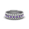 Load image into Gallery viewer, diamond-bead-stack-band-for-women-with-purple-topaz-in-white-gold-FD8088ROGVITOANGLE3-NL-WG.jpg