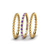 Load image into Gallery viewer, diamond-bead-stack-band-for-women-with-purple-topaz-in-yellow-gold-FD8088ROGVITOANGLE3-NL-YG.jpg