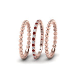 Load image into Gallery viewer, diamond-bead-stack-band-for-women-with-ruby-in-rose-gold-FD8088ROGRUDRANGLE3-NL-RG.jpg
