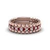 Load image into Gallery viewer, diamond-bead-stack-band-for-women-with-ruby-in-rose-gold-FD8088ROGRUDRANGLE3-NL-RG.jpg