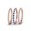 Load image into Gallery viewer, diamond-bead-stack-band-for-women-with-sapphire-in-rose-gold-FD8088ROGSABLANGLE3-NL-RG.jpg