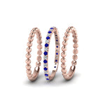 Load image into Gallery viewer, diamond-bead-stack-band-for-women-with-sapphire-in-rose-gold-FD8088ROGSABLANGLE3-NL-RG.jpg
