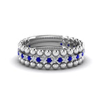 Load image into Gallery viewer, diamond-bead-stack-band-for-women-with-sapphire-in-white-gold-FD8088ROGSABLANGLE3-NL-WG.jpg
