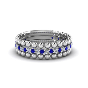 Gold Bead Triple Stack Band