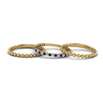 Load image into Gallery viewer, diamond-bead-stack-band-for-women-with-sapphire-in-yellow-gold-FD8088ROGSABLANGLE3-NL-YG.jpg
