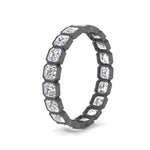 Load image into Gallery viewer, diamond-bezel-set-asscher-eternity-ring-3-carat-in-black-gold-FD10567AS-0.15CT-NL-BG