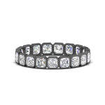 Load image into Gallery viewer, diamond-bezel-set-asscher-eternity-ring-3-carat-in-black-gold-FD10567AS-0.15CT-NL-BG
