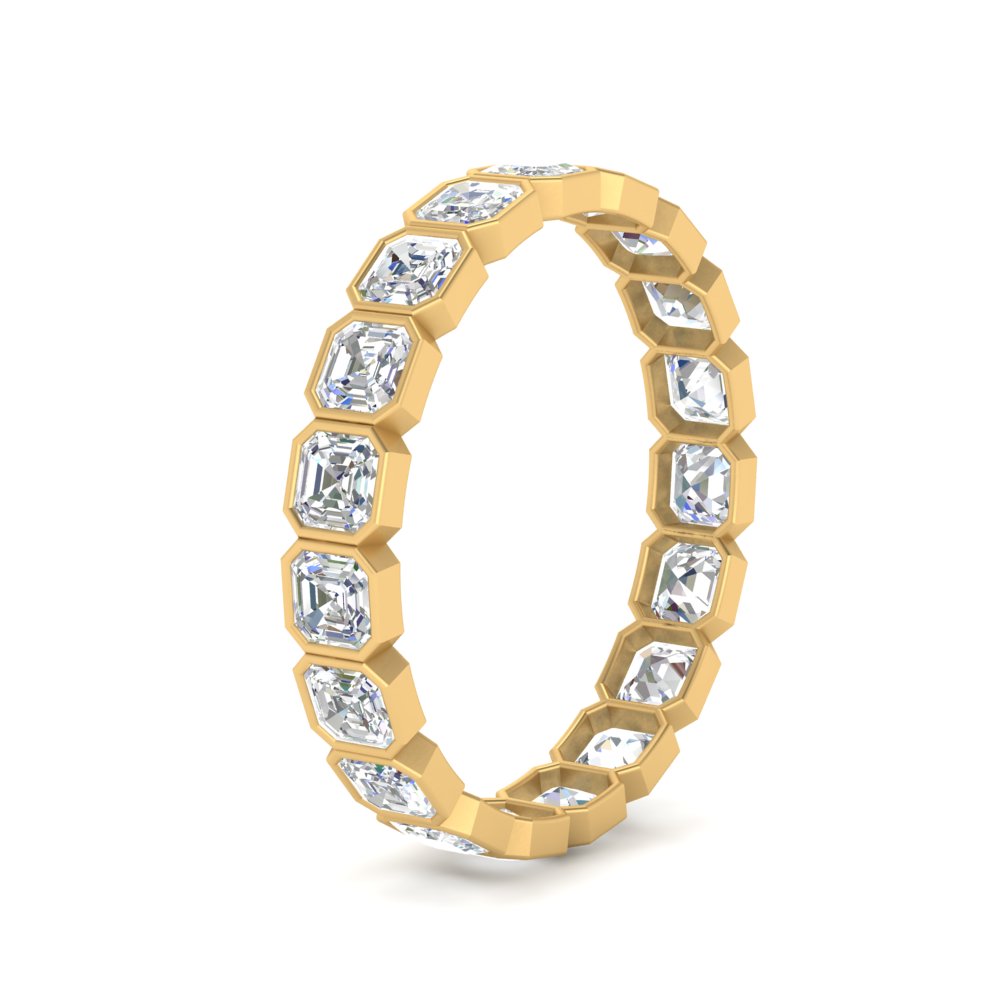 diamond-bezel-set-asscher-eternity-ring-3-carat-in-yellow-gold-FD10567AS-0.15CT-NL-YG