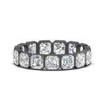 Load image into Gallery viewer, diamond-bezel-set-asscher-eternity-ring-4.50-carat-in-black-gold-FD10567AS-0.30CT-NL-BG