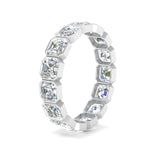 Load image into Gallery viewer, diamond-bezel-set-asscher-eternity-ring-4.50-carat-in-white-gold-FD10567AS-0.30CT-NL-WG