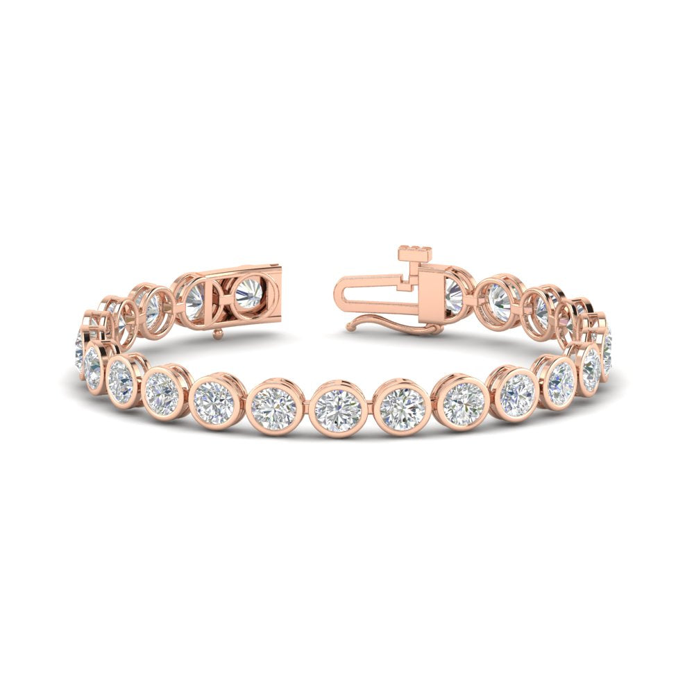 Diamond Bezel Set Tennis Bracelet 12 Carat