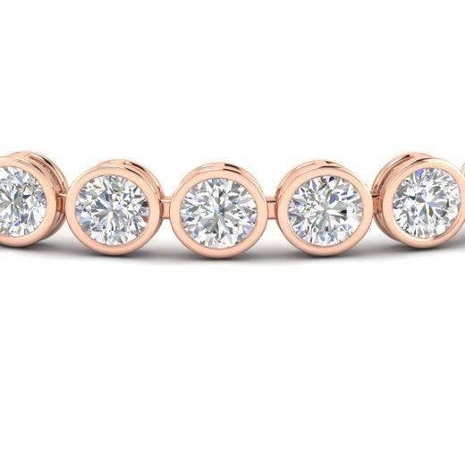 Round Cut Bezel Set Tennis Bracelet 12 Carat