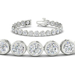 Load image into Gallery viewer, Diamond Bezel Set Tennis Bracelet 12 Carat
