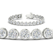 Diamond Bezel Set Tennis Bracelet 12 Carat