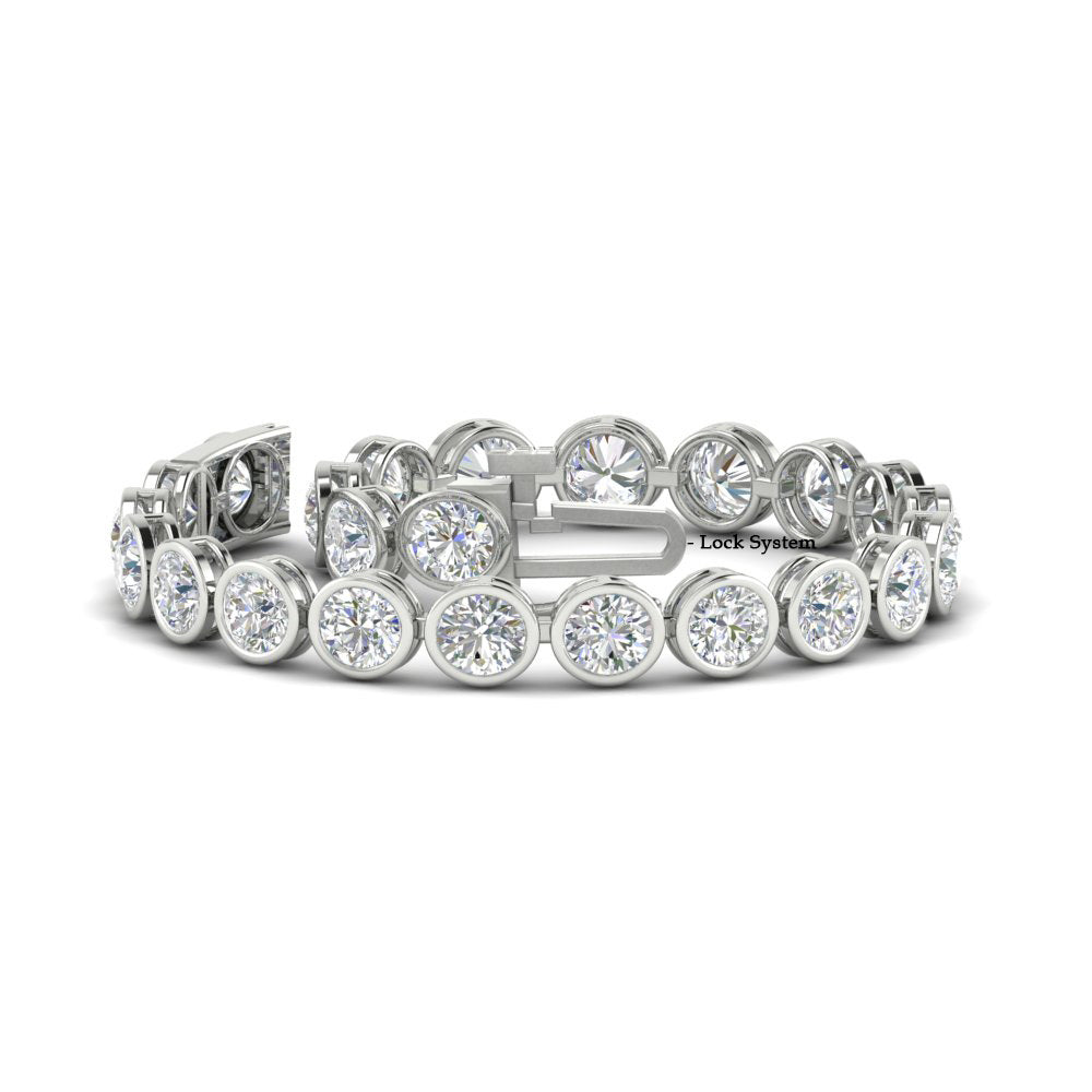 Diamond Bezel Set Tennis Bracelet 12 Carat
