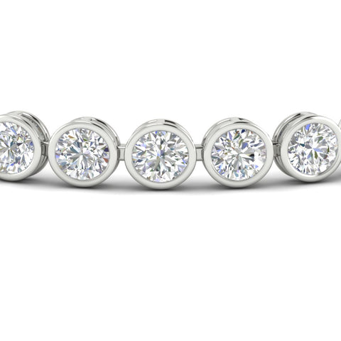 Round Cut Bezel Set Tennis Bracelet 12 Carat