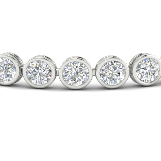 Round Cut Bezel Set Tennis Bracelet 12 Carat