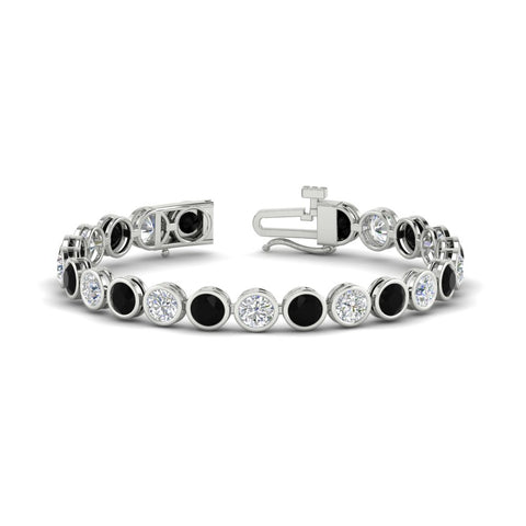 Round Cut Bezel Set Tennis Bracelet 12 Carat