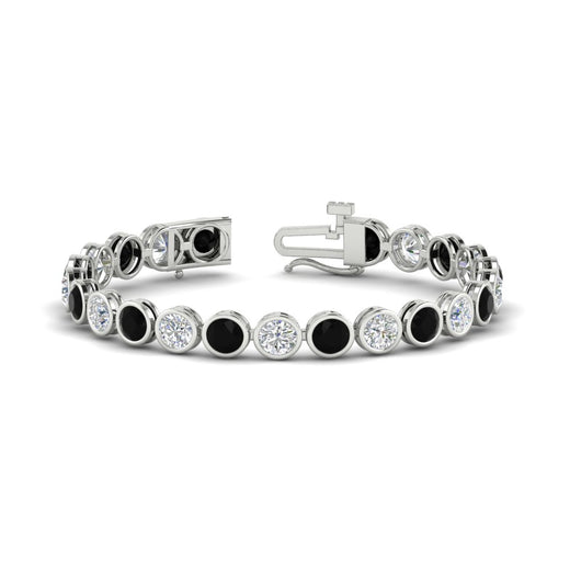 Round Cut Bezel Set Tennis Bracelet 12 Carat