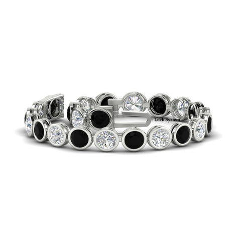 Round Cut Bezel Set Tennis Bracelet 12 Carat