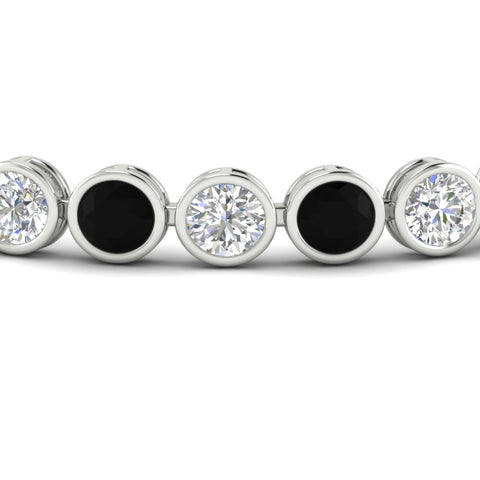Round Cut Bezel Set Tennis Bracelet 12 Carat