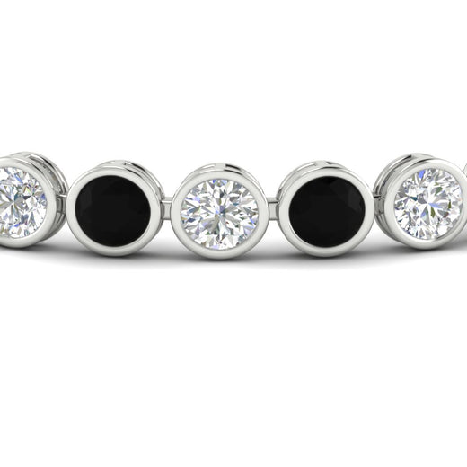 Round Cut Bezel Set Tennis Bracelet 12 Carat