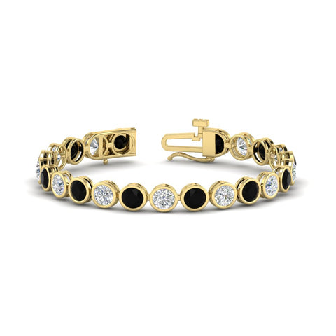 Round Cut Bezel Set Tennis Bracelet 12 Carat