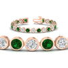 Load image into Gallery viewer, Round Cut Bezel Set Tennis Bracelet 12 Carat