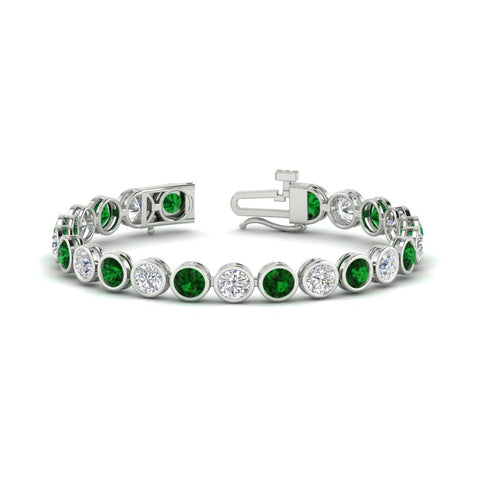 Round Cut Bezel Set Tennis Bracelet 12 Carat