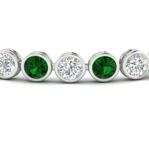Round Cut Bezel Set Tennis Bracelet 12 Carat