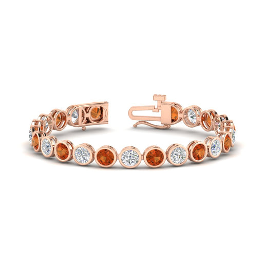 Round Cut Bezel Set Tennis Bracelet 12 Carat