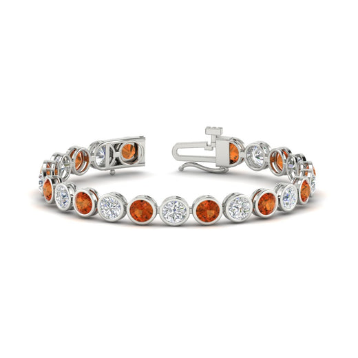 Round Cut Bezel Set Tennis Bracelet 12 Carat