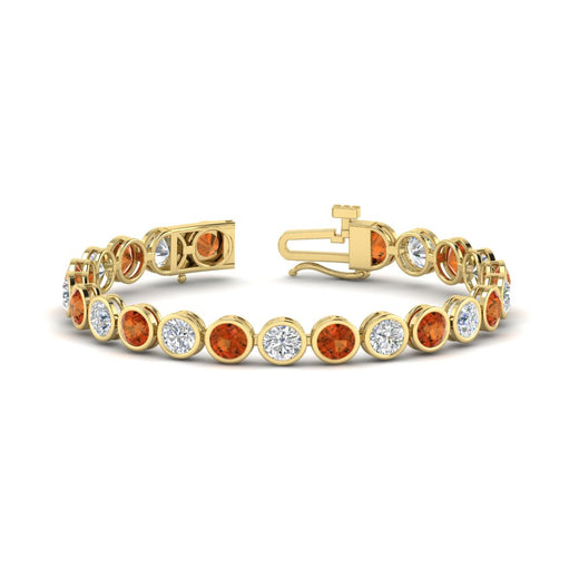 Round Cut Bezel Set Tennis Bracelet 12 Carat