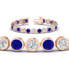 Load image into Gallery viewer, Round Cut Bezel Set Tennis Bracelet 12 Carat