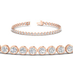 Load image into Gallery viewer, Diamond Bezel Set Tennis Bracelet 4 Carat
