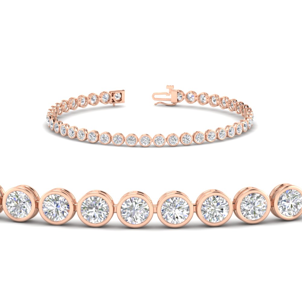 Diamond Bezel Set Tennis Bracelet 4 Carat